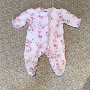 Floral footie pajama